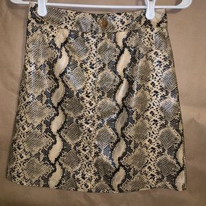 snake print skirt